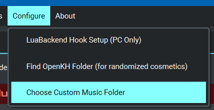 Choose Custom Music Folder