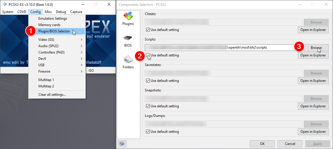PCSX2 Scripts Folder